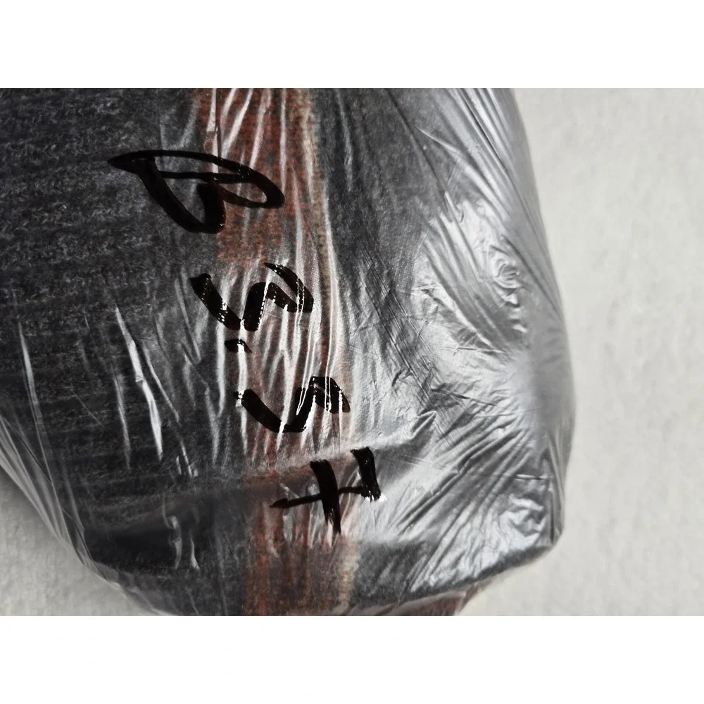 Banana Republic Men's XL 100% Merino Wool 1/4 Zip Sweater Gray Orange Stripe
